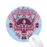 Dıythinker Grafiti Sokak Kafatası Açı Saat Desenli Baskılı Yuvarlak Kaymaz Kauçuk Mouse Pad