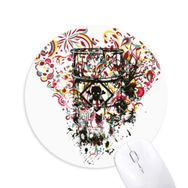 Dıythinker Grafiti Sokak Kalp Sanat İllüstrasyon Desen Baskılı Yuvarlak Kaymaz Kauçuk Mouse Pad