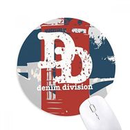 Dıythinker Grafiti Sokak Kırmızı Mavi Telefon Kabini Desenli Baskılı Yuvarlak Kaymaz Kauçuk Mouse Pad