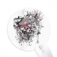 Dıythinker Grafiti Sokak Korsan Dümen Kafatası Desenli Baskılı Yuvarlak Kaymaz Kauçuk Mouse Pad