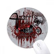 Dıythinker Grafiti Sokak Kültürü Kanlı İskelet Motor Baskılı Yuvarlak Kaymaz Kauçuk Mouse Pad
