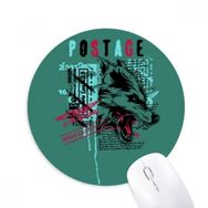 Dıythinker Grafiti Sokak Kurt Kan İllüstrasyon Desen Baskılı Yuvarlak Kaymaz Kauçuk Mouse Pad