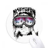 Dıythinker Grafiti Sokak Kuzey Kayak Gözlüğü Baskılı Yuvarlak Kaymaz Kauçuk Mouse Pad
