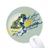 Dıythinker Grafiti Sokak Müzik Gitar Ses Ruhu Baskılı Yuvarlak Kaymaz Kauçuk Mouse Pad