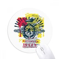 Dıythinker Grafiti Sokak Tacı Aslan Highness Desen Baskılı Yuvarlak Kaymaz Kauçuk Mouse Pad