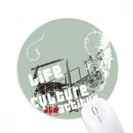 Dıythinker Grafiti Sokak Yaşamı Kültür Tutum Sanatı Baskılı Yuvarlak Kaymaz Kauçuk Mouse Pad