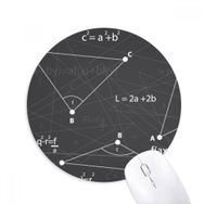 Dıythinker Gri Açılı Matematiksel Formül Hesap Baskılı Yuvarlak Kaymaz Kauçuk Mouse Pad