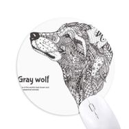 Dıythinker Gri Kurt Arkadaş Şirketi Baskılı Yuvarlak Kaymaz Kauçuk Mouse Pad