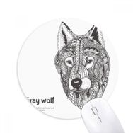 Dıythinker Gri Kurt Arkadaş Şirketi Beyefendi Baskılı Yuvarlak Kaymaz Kauçuk Mouse Pad