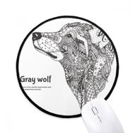Dıythinker Gri Kurt Arkadaş Şirketi Yuvarlak Kaymaz Mouse Pad