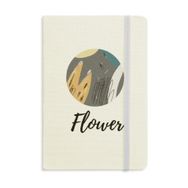 Dıythinker Gri Soyut Bitkiler Sanat Desenli Kumaş Sert Kapak A5 Defter