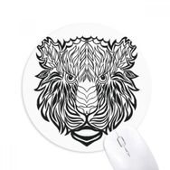 Dıythinker Güçlü Aslan Hayvan Portre Eskiz Baskılı Yuvarlak Kaymaz Kauçuk Mouse Pad