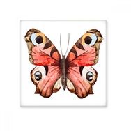 Dıythinker Gül Pembe Kelebek Yağlı Boya Seramik 10x10 cm Seramik Karo