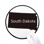 Dıythinker Güney Dakota ABD Haritası Siluet Yuvarlak Kaymaz Mouse Pad