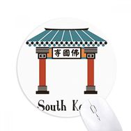 Dıythinker Güney Kore Simgeleri Bulguksa Baskılı Yuvarlak Kaymaz Kauçuk Mouse Pad
