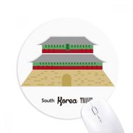 Dıythinker Güney Kore Simgeleri Seyahat Yeri Baskılı Yuvarlak Kaymaz Kauçuk Mouse Pad