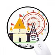 Dıythinker Güney Kore'de Tema Parkı Ziyaret Yuvarlak Kaymaz Mouse Pad