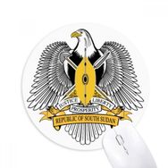 Dıythinker Güney Sudan Afrika Ulusal Amblem Baskılı Yuvarlak Kaymaz Kauçuk Mouse Pad