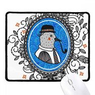 Dıythinker Güvercin Şapka Çiçek Yaprak Karikatür Illüstrasyon Kaymaz Mouse Pad