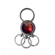 Dıythinker Güzel Fantastik Parlak Kırmızı Bulutsusu Karanlık Evren İllüstrasyon Desen Metal Anahtarlık