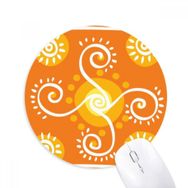 Dıythinker Hacim Turuncu Meksika Totems Antik Uygarlık Baskılı Yuvarlak Kaymaz Kauçuk Mouse Pad