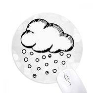 Dıythinker Hailstone Bulutlu El Boyaması Desen Baskılı Yuvarlak Kaymaz Kauçuk Mouse Pad