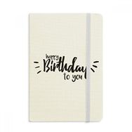 Dıythinker Happy Birthday to You Alıntı Stil Kumaş Sert Kapak A5 Defter