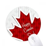 Dıythinker Happy Canada Day 4 Temmuz Akçaağaç Yaprağı Doku Baskılı Yuvarlak Kaymaz Kauçuk Mouse Pad