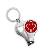 Dıythinker Happy Canada Day 4 Temmuz Kare Akçaağaç Yaprağı Anahtarlık