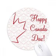 Dıythinker Happy Canada Day Akçaağaç Yaprağı Çizim Baskılı Yuvarlak Kaymaz Kauçuk Mouse Pad