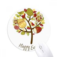 Dıythinker Happy Easter Din Festival Yumurta Ağacı Baskılı Yuvarlak Kaymaz Kauçuk Mouse Pad