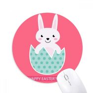 Dıythinker Happy Easter's Day Yumurta Tavşanı İllüstrasyon Baskılı Yuvarlak Kaymaz Kauçuk Mouse Pad