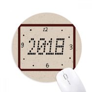 Dıythinker Happy New Year 2018 Saat Tasarımı Baskılı Yuvarlak Kaymaz Kauçuk Mouse Pad