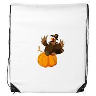 Dıythinker Happy Şükran Günü Pumkin Desenli İpli Sırt Çantası