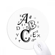Dıythinker Harfleri ABC görüntü Baskılı Yuvarlak Kaymaz Kauçuk Mouse Pad