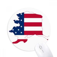 Dıythinker Haritası Yıldızlar Çizgili Bayrak Şekli Alaka ABD Baskılı Yuvarlak Kaymaz Kauçuk Mouse Pad