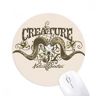 Dıythinker Hayvan Antilop Oluklu Kombinasyon Desen Baskılı Yuvarlak Kaymaz Kauçuk Mouse Pad