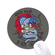 Dıythinker Hayvan Bite Yılan Kombinasyon Desen Baskılı Yuvarlak Kaymaz Kauçuk Mouse Pad