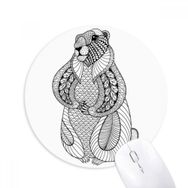 Dıythinker Hayvan Büyük Fare Resmi Baskılı Yuvarlak Kaymaz Kauçuk Mouse Pad