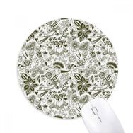 Dıythinker Hayvan Meyve Karnaval Siyah Beyaz Baskılı Yuvarlak Kaymaz Kauçuk Mouse Pad