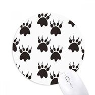 Dıythinker Hayvan Pençesi Silüeti Basit Adım Baskılı Baskılı Yuvarlak Kaymaz Kauçuk Mouse Pad