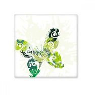 Dıythinker Hayvan Yeşil Kelebek Grafiti Seramik 10x10 cm Seramik Karo