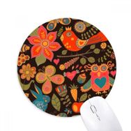 Dıythinker Hayvanlar Meyveler Revelry Baskılı Yuvarlak Kaymaz Kauçuk Mouse Pad