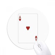 Dıythinker Heart A Kartları Desenli Baskılı Yuvarlak Kaymaz Kauçuk Mouse Pad