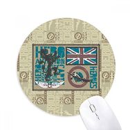 Dıythinker Hero Capt Aslan Bayrağı Baskılı Yuvarlak Kaymaz Kauçuk Mouse Pad