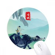 Dıythinker Heyecanlı Böcekler Yirmi Dört Güneş Süreli Baskılı Yuvarlak Kaymaz Kauçuk Mouse Pad