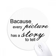 Dıythinker Hikayesi Resim ı Baskılı Yuvarlak Kaymaz Kauçuk Mouse Pad