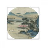 Dıythinker Hills Balıkçı Teknesi Çin Boyama Parlak 10x10 cm Seramik Karo