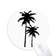 Dıythinker Hindistan Cevizi Ağacı Bitki Plaj Silüeti Baskılı Yuvarlak Kaymaz Kauçuk Mouse Pad
