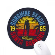 Dıythinker Hindistan Cevizi Ağacı Plaj Desen İllüstrasyon Baskılı Yuvarlak Kaymaz Kauçuk Mouse Pad